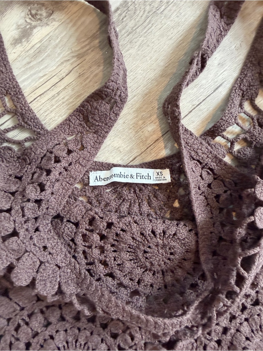 Abercrombie & Fitch Brown Crochet Swimsuit Cover Up - Picture 2 of 2